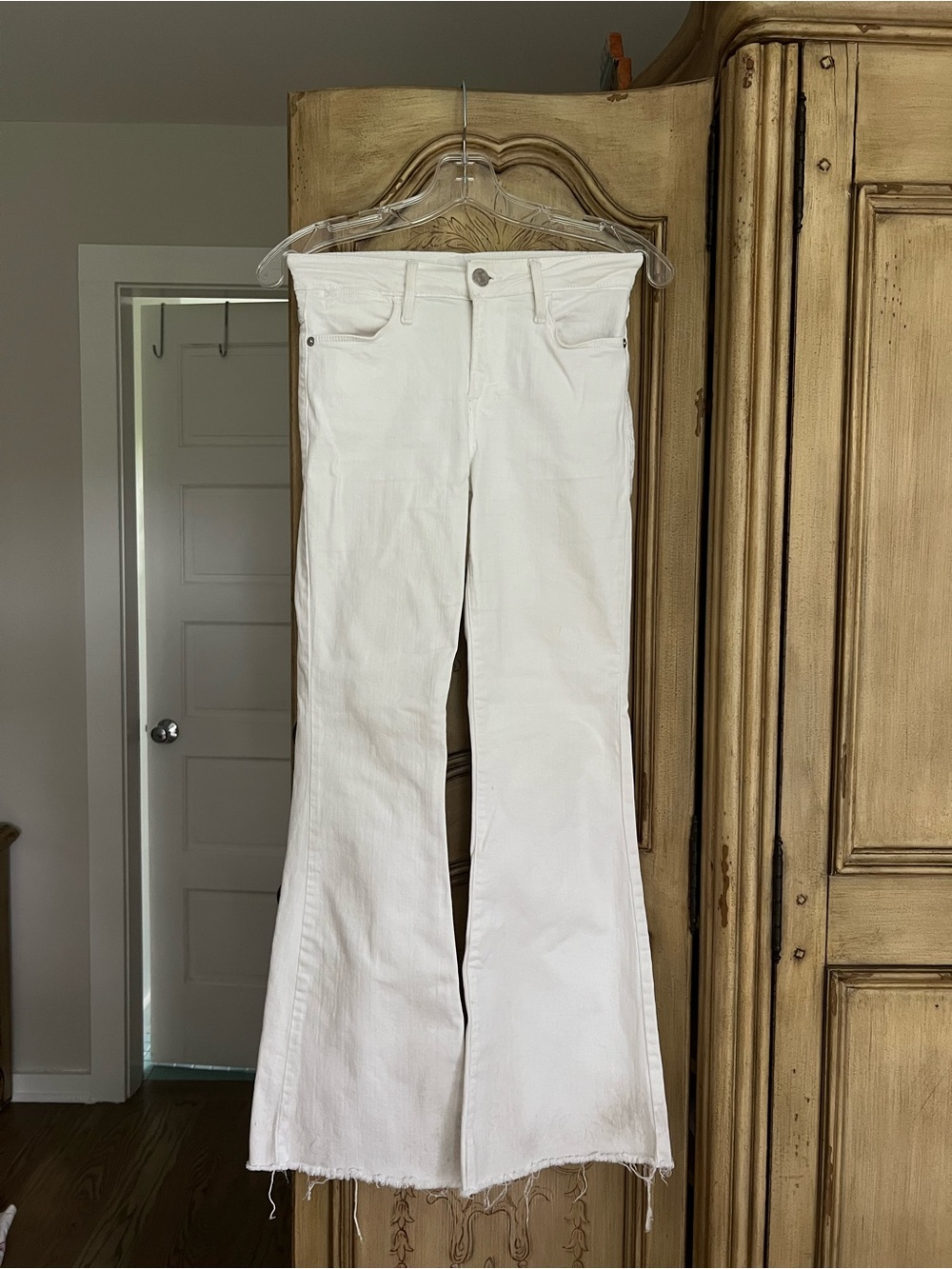 Frame Denim White Flare Jeans